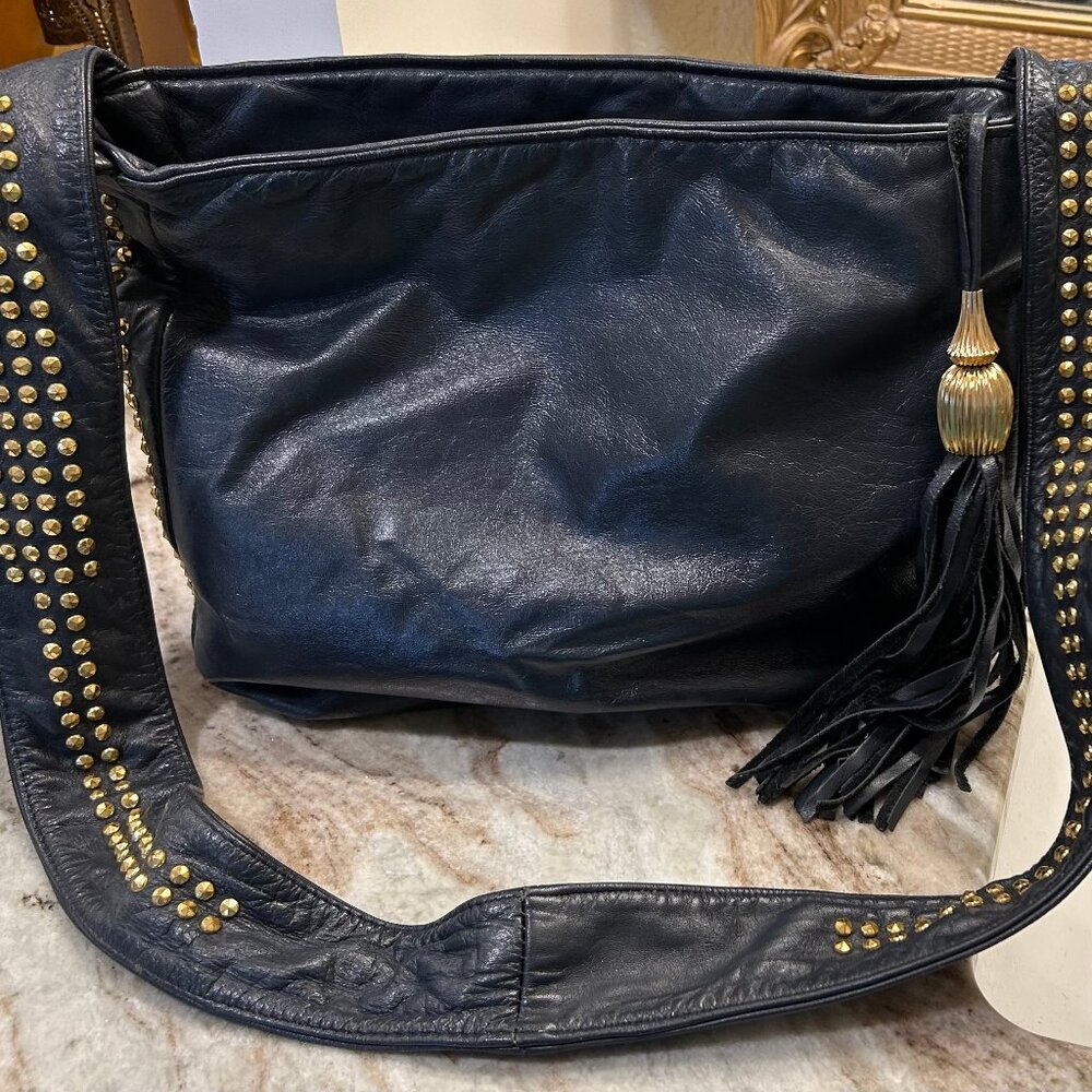 Navy Leather Purse